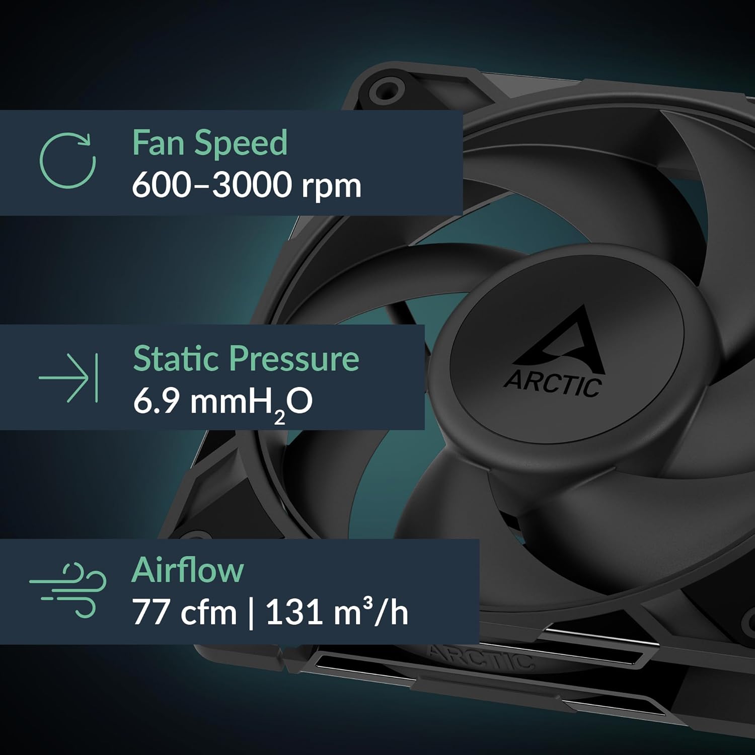 ARCTIC P12 Pro PST - 5 Pack - Powerful Premium Fan
